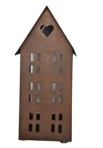 Metallhaus Rostfarben im 2er Set